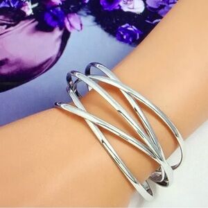 Multi-Layered Design Cuff Bracelet